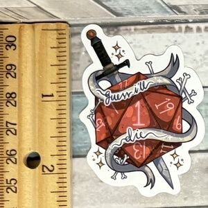 🌀10/$10🌀 D&D Dungeons & Dragons Reusable Waterproof Vinyl Sticker Decal
